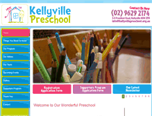 Tablet Screenshot of kellyvillepreschool.org.au